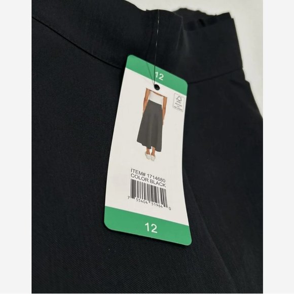 🌸 NWT DKNY Ladies' Maxi / Midi Skirt Black - Picture 5 of 11